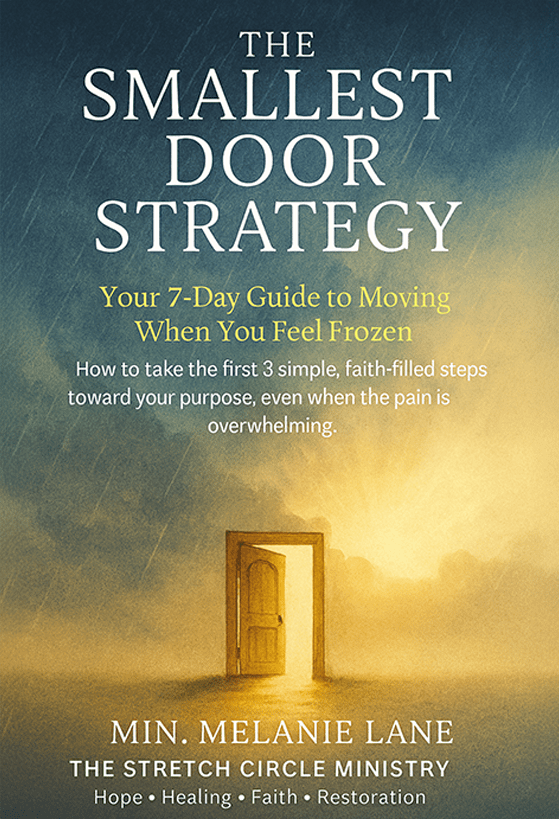Open door on stormy cover guides seven-day transformation.